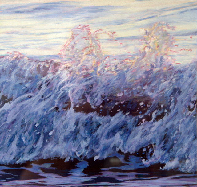 Blue Wave #4,   8" x 8",     SOLD