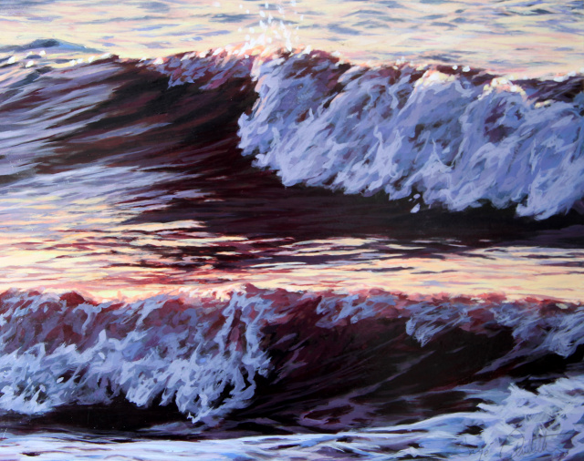 Purple wave #6, 8" x 11"   SOLD.