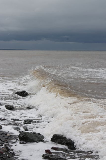 wave and stones