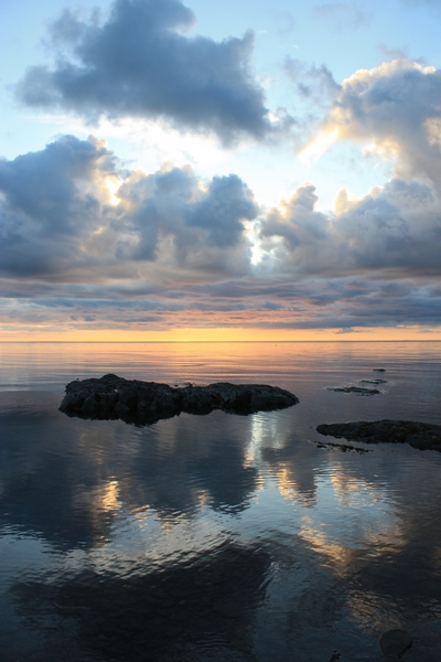  clouds on water